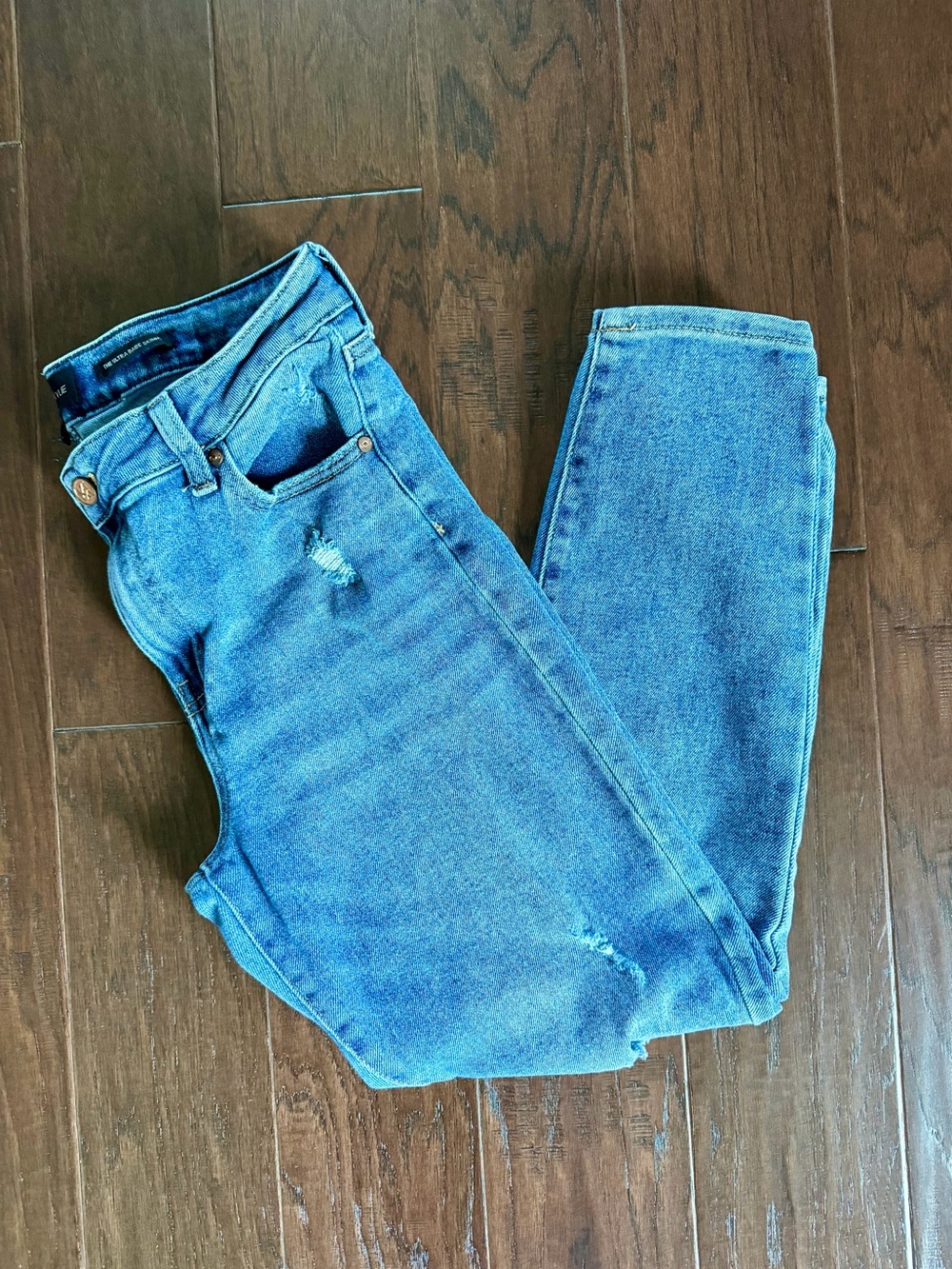 Kendall & Kylie High-Rise Light Blue Distressed Jeans